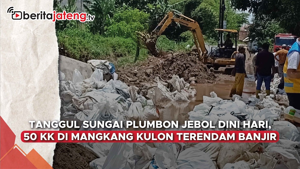 Tanggul Sungai Plumbon Jebol Dini Hari, 50 KK di Mangkang Kulon Terendam Banjir