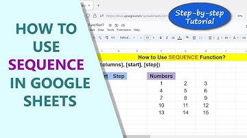 Google Sheets | SEQUENCE | Function | Fill Numbers Automatically | Example Spreadsheet | Tutorial