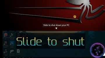 Slide to shut down option in windows 8/10.