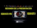 RESUMEN DE LA PRESENTACIÓN  DE LOS REDMI NOTE 9 PRO Y  REDMI NOTE 9