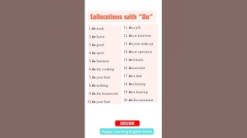 Collocations with DO ✅📚