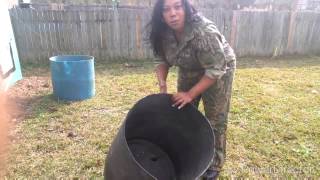Flowers pots from barrels