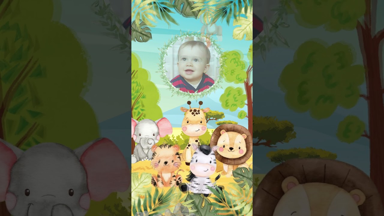 CONVITE INTERATIVO SAFARI BABY ANIMADO  