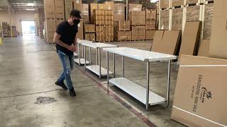 Stainless Steel Commercial Kitchen Work Table with Undershelf Food Prep NSF Utility Work Station