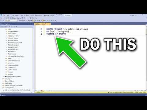 61 Stop Accidental Deletes with INSTEAD OF Triggers | SQL Server Tutorial For Beginners 