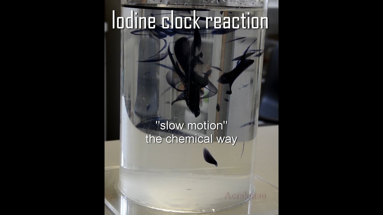Awesome iodine clock reaction in slow motion YouTube