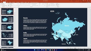 PowerPoint Presentation of Asia Map with (Free Template)