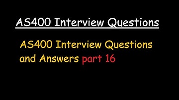 AS400 Interview Questions and Answers part 16
