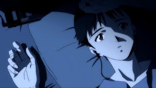 A sleep deprived Shinji listens to his whole SDAT