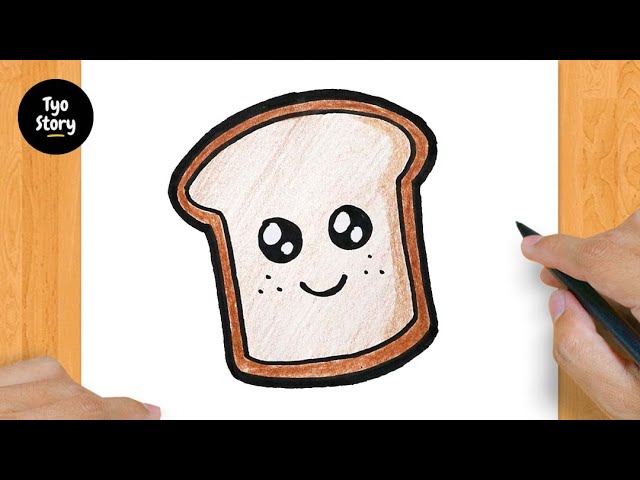 167 How to Draw a Bread - Easy Drawing Tutorial - YouTube