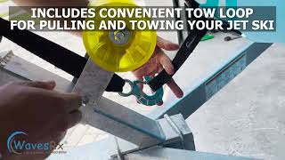 WAVESRX Boat & Jet Ski Trailer Winch Strap Replacement | Stainless Steel Hook | Marine Grade SS316