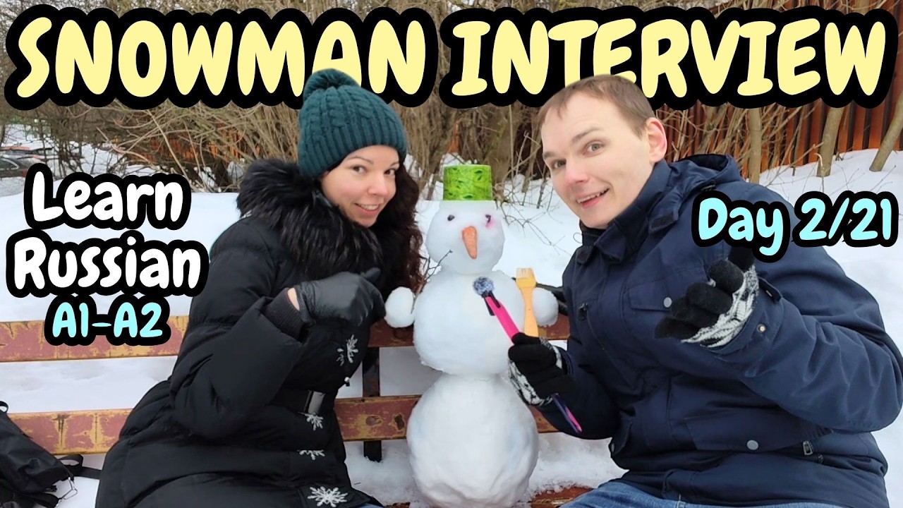 Learn Russian for Beginners | Funny Snowman Conversation – Day 2 of 21