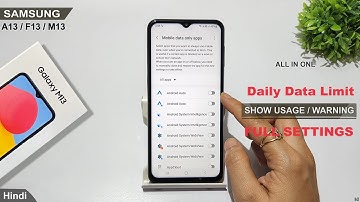Data limit setting samsung galaxy m13, f13 | samsung galaxy a13 me data usage off kaise kare