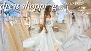 WEDDING DRESS SHOP WITH ME | I SAID “YES”‍♀✨