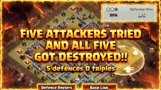 5 Defences, 0 Triples... This TH18 Base is BROKEN 🔥💀 + Link