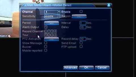 2MT 6000 Series DVR - How to Setup Motion Recording