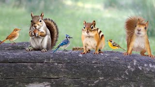 Cat & Dog TV | Red Squirrels, Blue Jays, Rabbits and More - Videos for Cats to Watch 😻