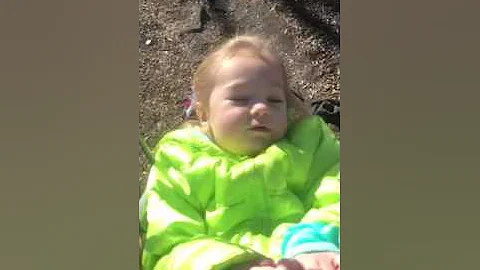 Swinging at the park slo-mo