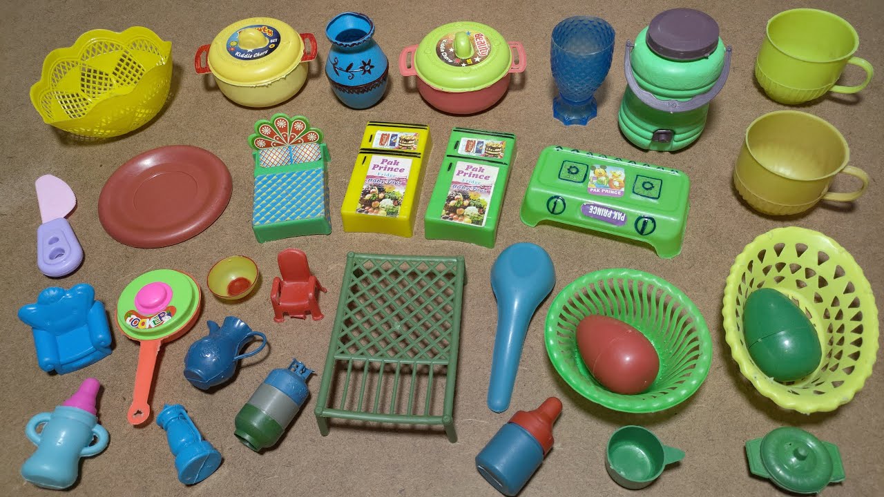 Unboxing Miniature Plastic Full Kitchen Set Installation | Toy Cooking ...