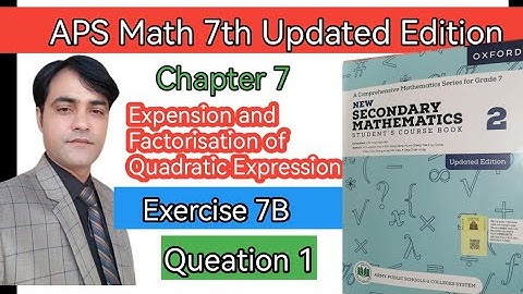 Exercise 7B Question NO 1 Complete II Maths 7th II New Secondary Mathematics Book 2.#taleem