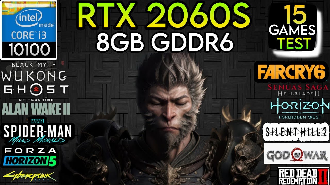 RTX 2060 Super + I3 10100 & 32GB Ram - 15 Games Test ! - YouTube