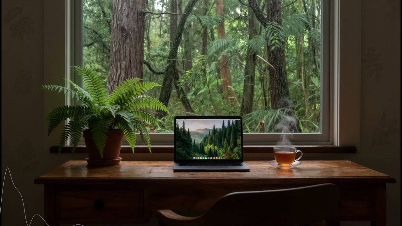 Rainforest Study Beats: Focus Music with Soft Piano & Nature Sounds