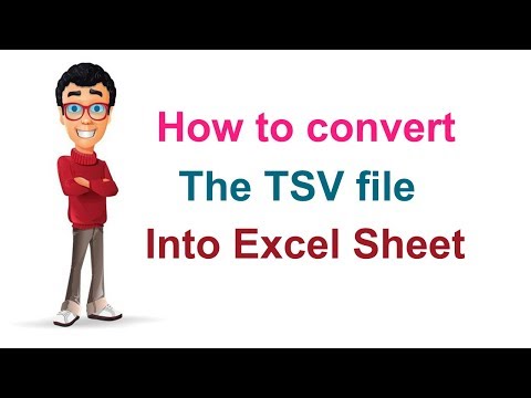 Video: Bagaimana cara mengonversi Excel ke TSV?