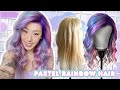 ♡ Pastel Rainbow Hair ♡ WIG TRANSFORMATION | VP FASHION
