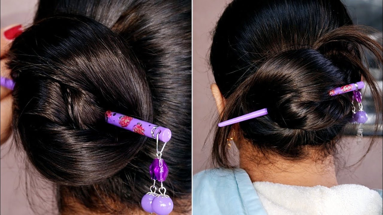 Chopsticks hairstyle tutorial | Hairstyles for long hair | Hairstyle girl simple and easy