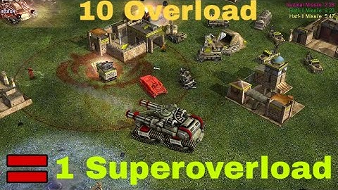 Super Heavy Overlord Tank with Gattling CANNONS | China Tank General | C&C Zero Hour 2 vs 4
