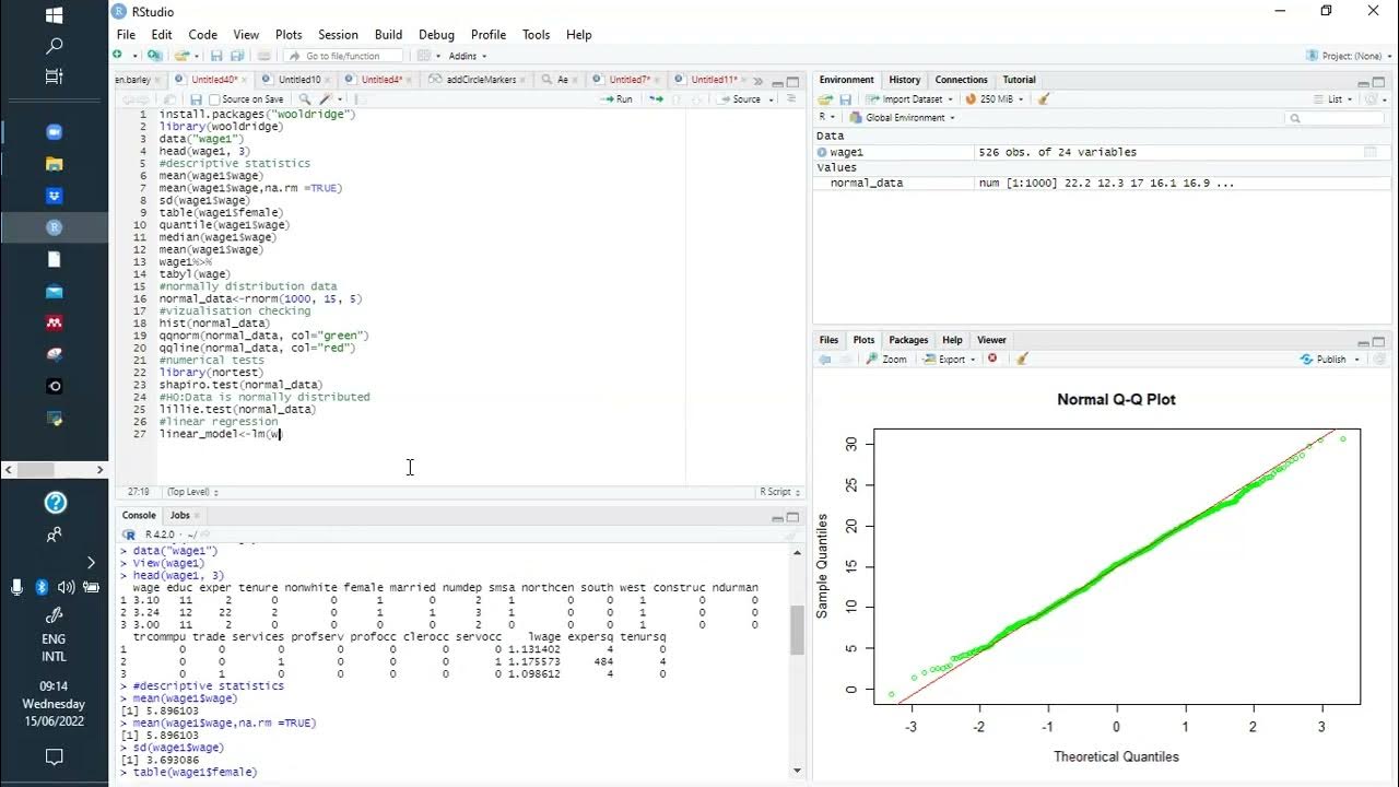 Learning r part5 linear regression and normal distribution youtube