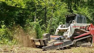 Takeuchi Tl130 Brush Cutting W, Rut Mfg Terminator Brushcutter