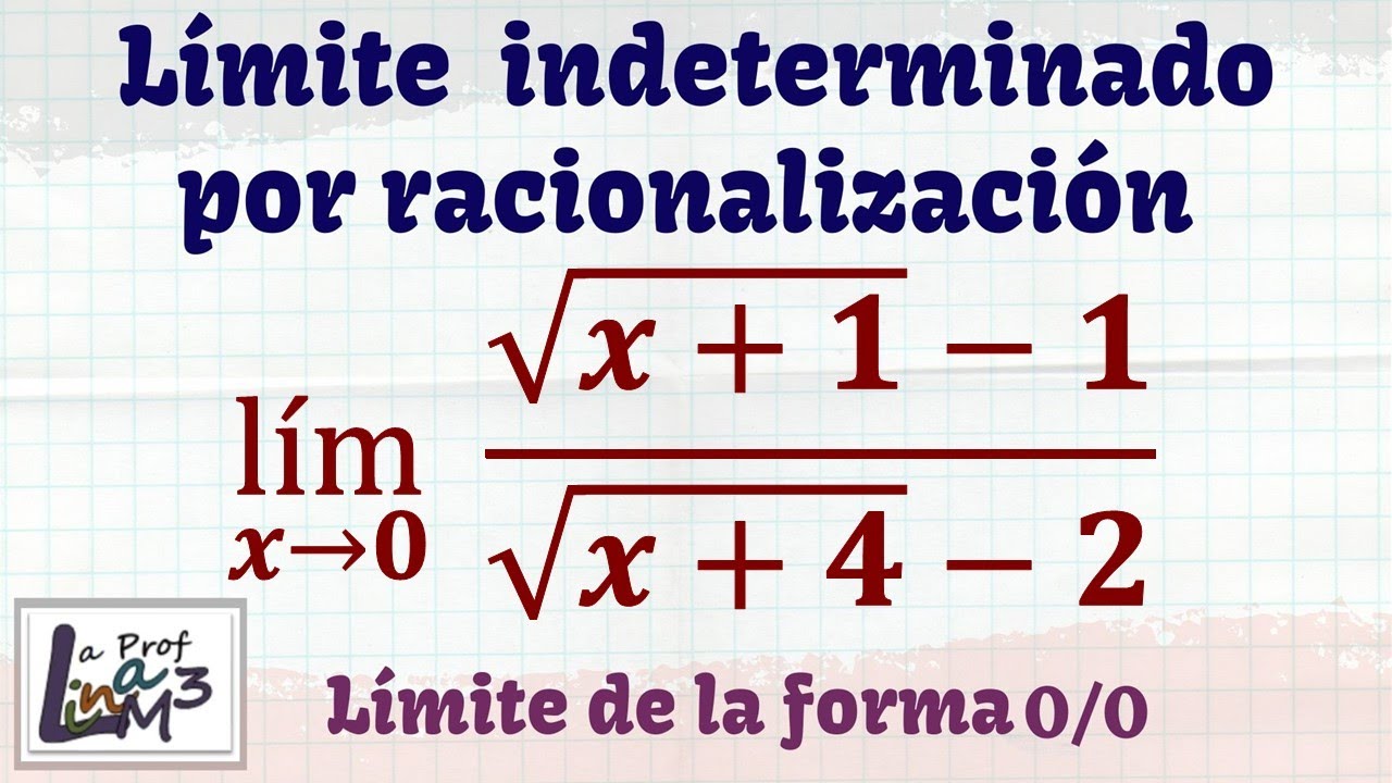 Límite de funciones con doble racionalización | La Prof Lina M3 - YouTube