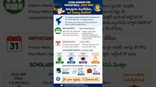 #Scholarship2026#TelanganaStudents#APStudents#EducationSupport#TeluguEducation#RJEdunest