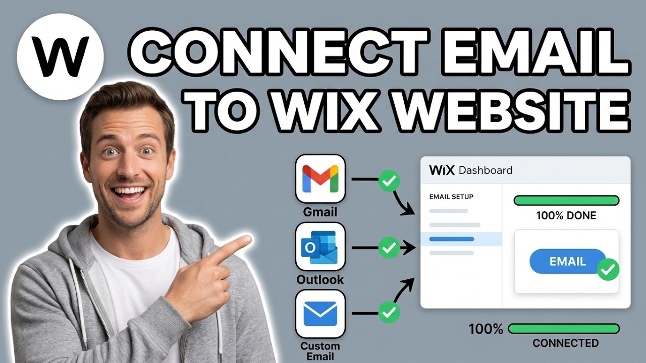 How To Connect Email To Wix Website Tutorial - YouTube
