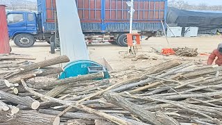 Amazing Firewood Processing Machine Working, Fastest Wood Chipper Machine In Action