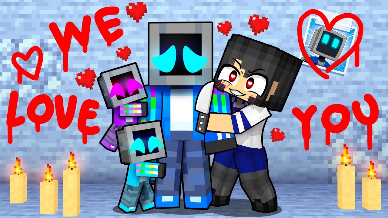 Having a YANDERE FAMILY in Minecraft!
