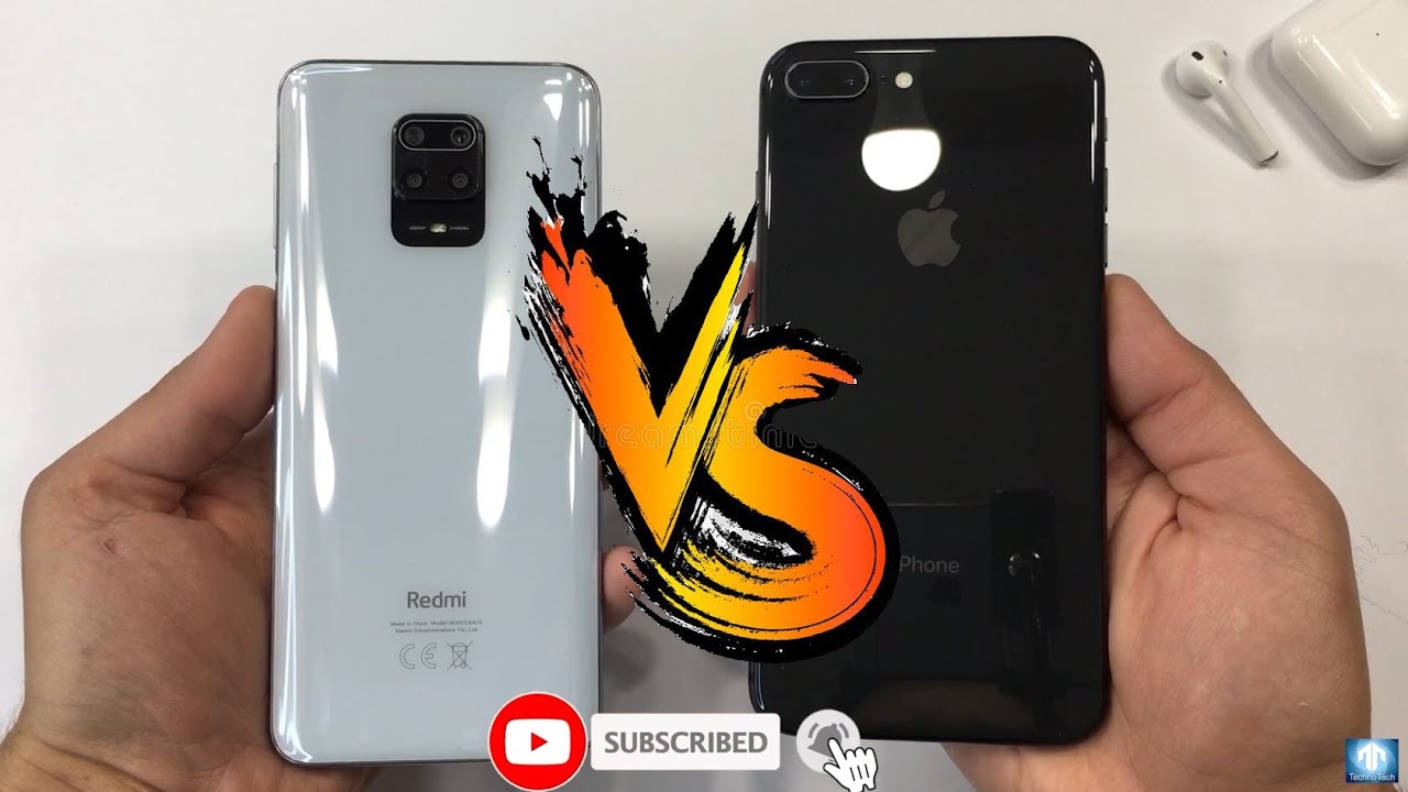 Redmi Note 9 pro vs iPhone 8 Plus SpeedTest, Camera Comparison