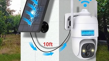 Wireless Solar Outdoor Security PTZ AI Motion Detection Audio WiFi Camera