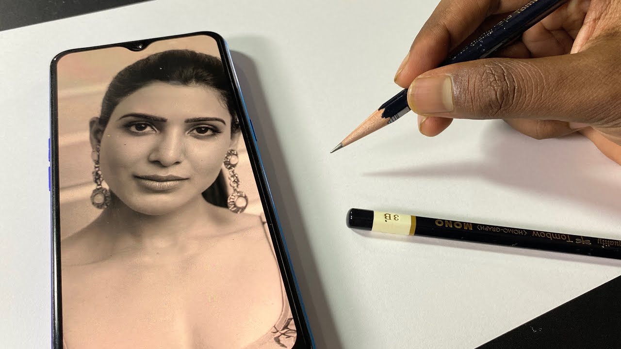 How to draw Samantha Akkineni 🔥❤️ | Ep 1 Outline Drawing