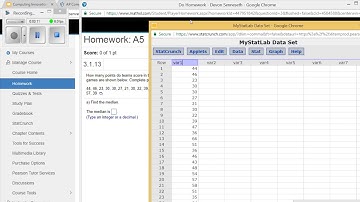 Stat Crunch for summary stats