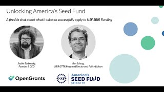 Unlocking America's Seed Fund by OpenGrants 1,986 views 1 year ago 59 minutes