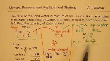 Difficult Mixture Replacement Strategy To Find the Quantity Removed | MPM2d