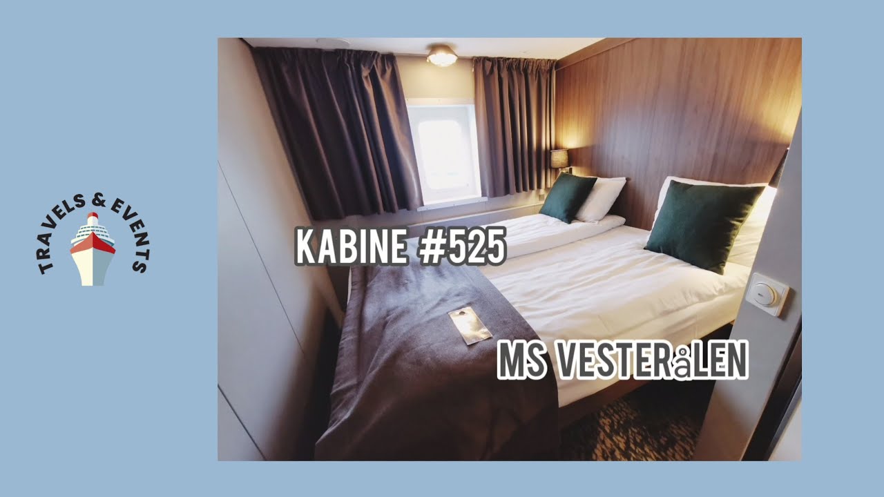 MS Vesteralen Kabine #525 Kat. U2D #hurtigruten #postschiff