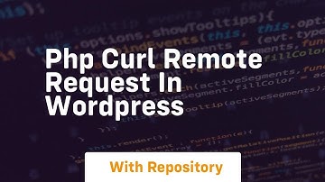 Php curl remote request in wordpress