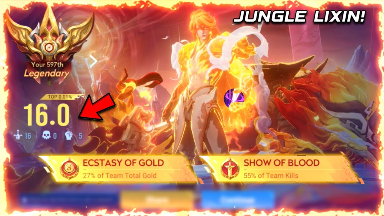 ПРОФЕССИОНАЛЬНЫЙ ГЕЙМПЛЕЙ ЛИ СИНЬ В ДЖУНГЛЯХ — 16 УБИЙСТВ, НИ ОДНОЙ СМЕРТИ! 🔥 | Соло-рейтинг HoK