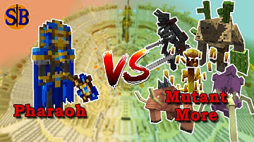 Pharaoh (Atum 2) vs Mutant More Monsters | Minecraft Mob Battle