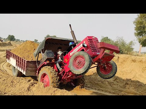 Mahindra 475 Di Tractor Full loaded Trolley with Stuck | Mahindra Tractor power | Jcb 3dx Machine