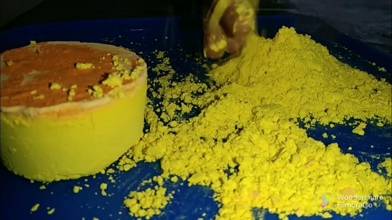 Homemade Gym chalk/ GYM chalk crush/Yellow Orange Gym chalk Crumbling