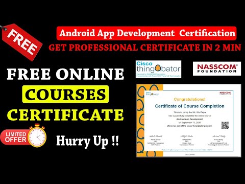 Android App Development Free Course | Cisco Thinqbator & Nasscom Free Certification in 2 minutes